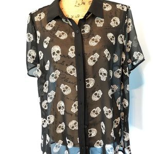 Torrid Sheer Women’s Top with Skulls